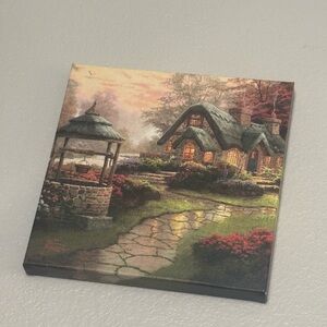 Make a Wish Cottage" canvas print by artist Thomas Kinkade